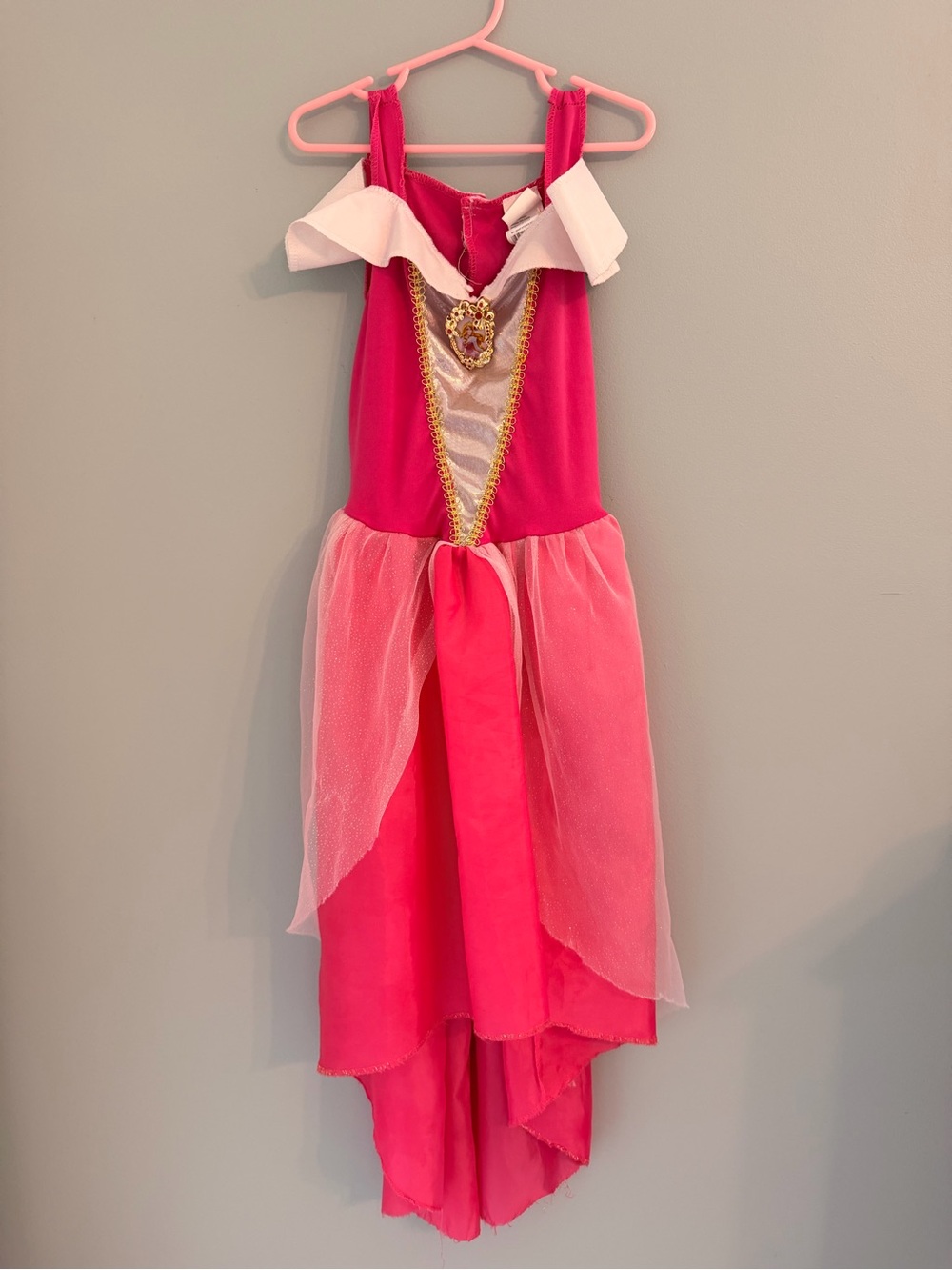 Disney Hot Pink Princess Costume with Gold Accent - size 6